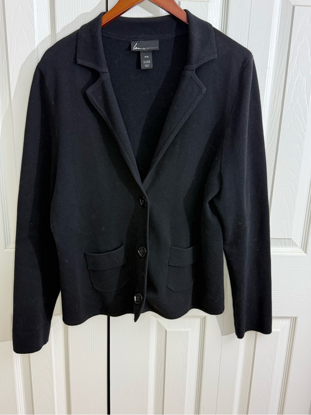 Lane Bryant Black Knit Blazer Jacket